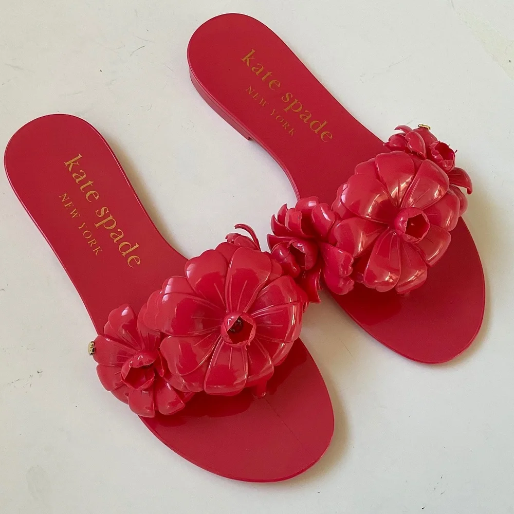 KATE SPADE Jaylee Floral Women's Jelly Sandals Size 7 NEW